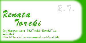 renata toreki business card